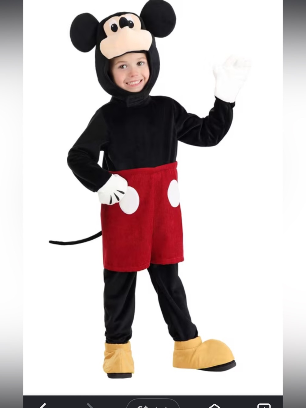 Disney Mickey Mouse Costume - 2T